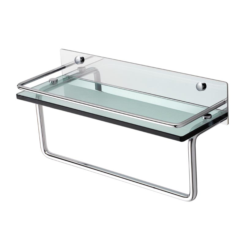 BA-2406-4H 수건걸이&일자가이드유리선반