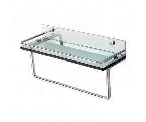 BA-2406-4H 수건걸이&일자가이드유리선반